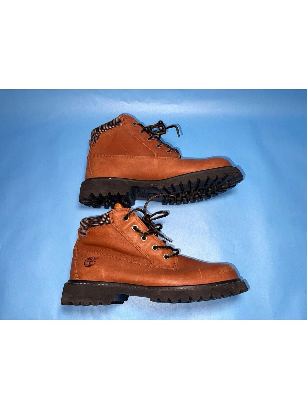 Timberland Mens Size 9M Brown Leather Work Hiking Ankle Boots Lace Up
